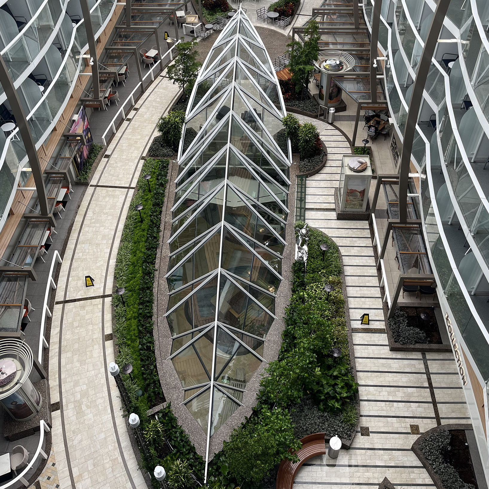 A green oasis on the cruise ship